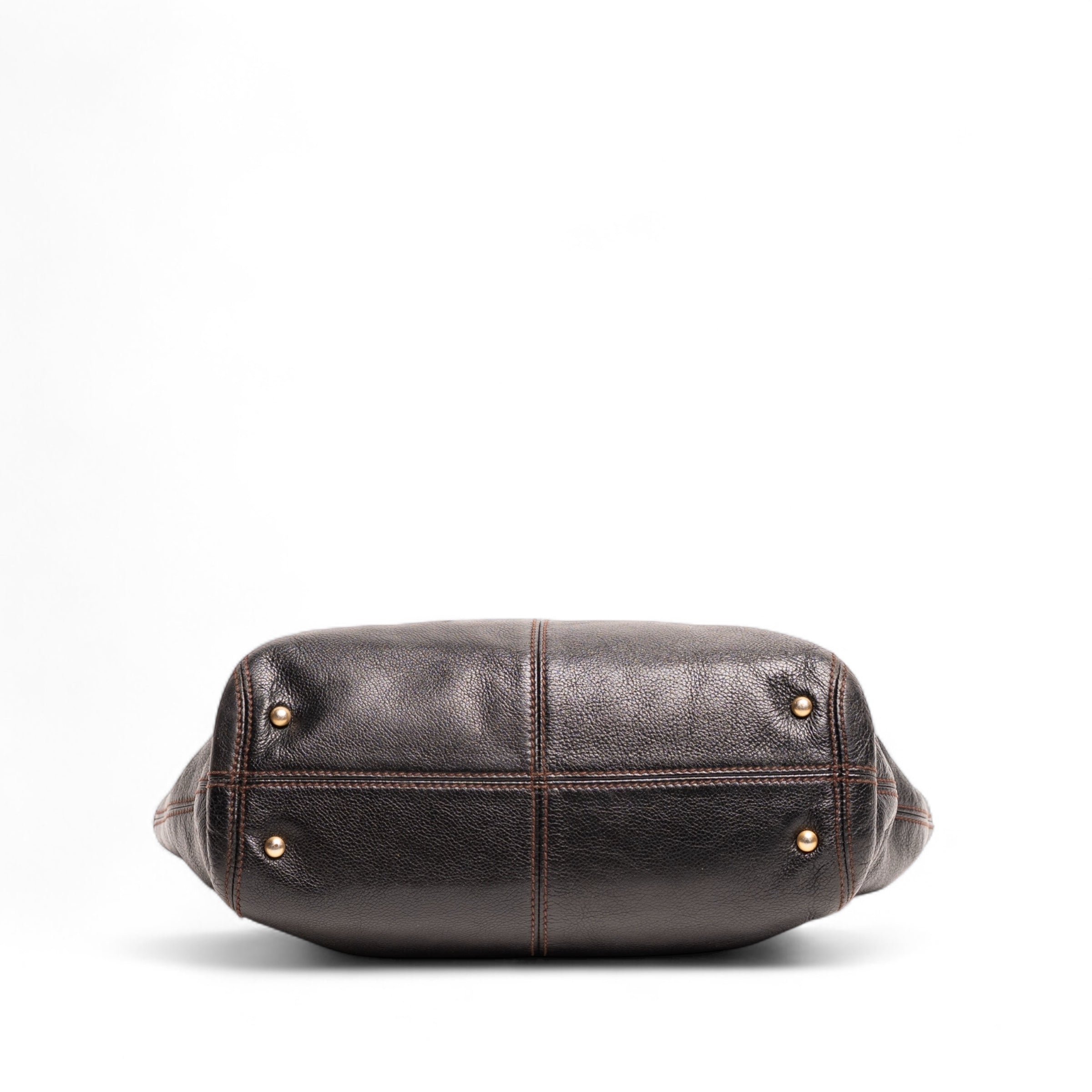 Chanel Tote Bag aus Leder und Holz mit Kettengriff