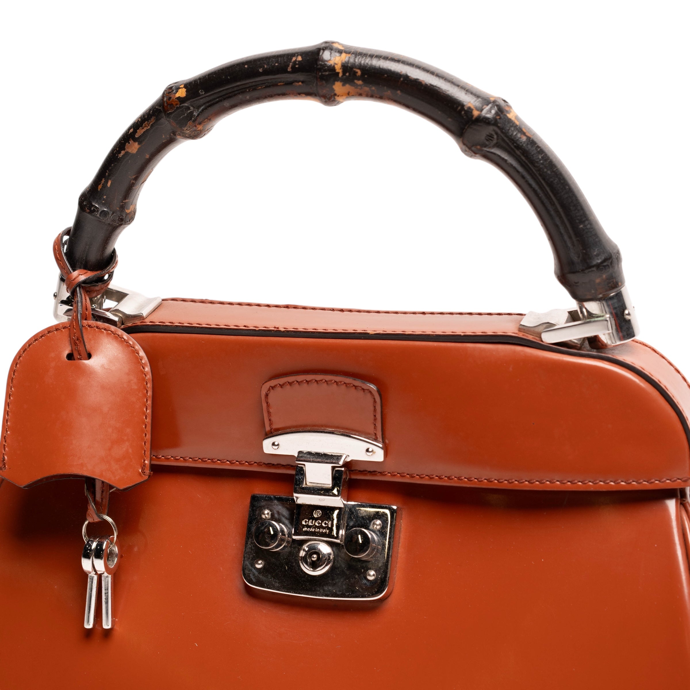 Bolso Lady Lock con asa superior de bambú de Gucci