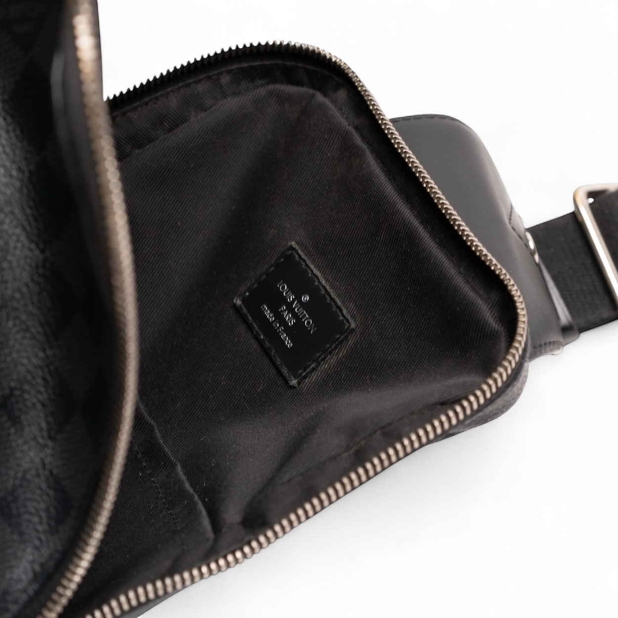 Authentic, Pre-owned Damier Avenue Sling Bag, Graphite
