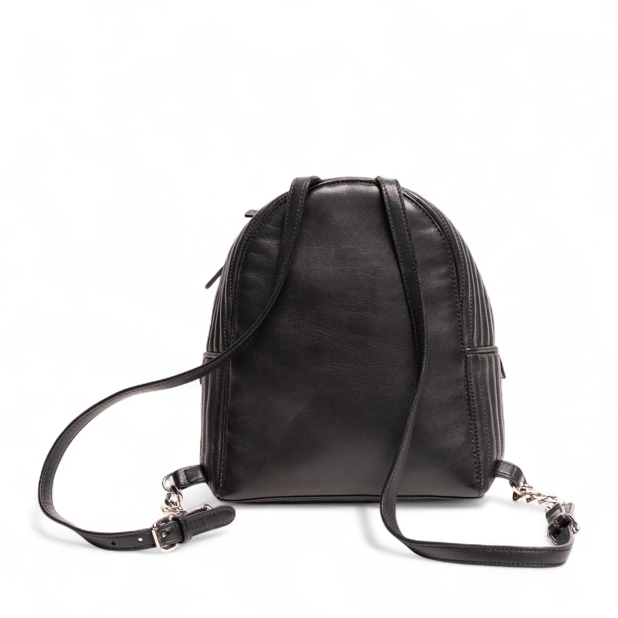 Authentic, Pre-owned Shiny Nappa Trapuntata Mini Backpack, Black