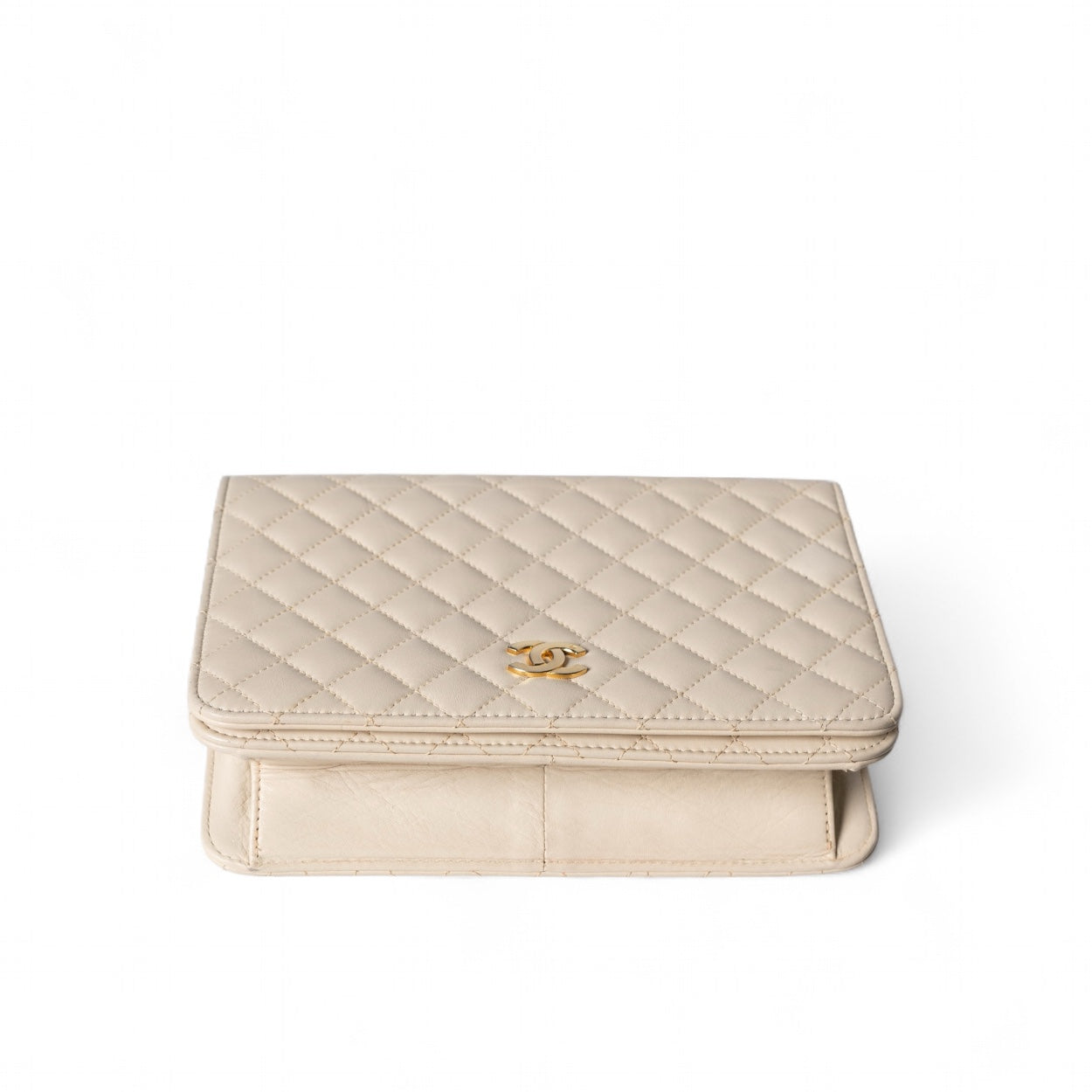 Authentic, Pre-owned Chanel Vintage Matalasse Chain Shoulder Bag, Cream