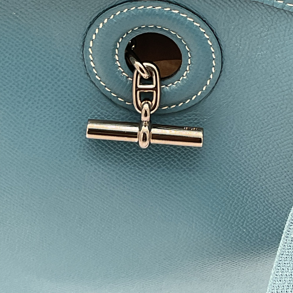Hermes Vintage "Blue Jean" Vespa-Tasche aus Epson-Leder
