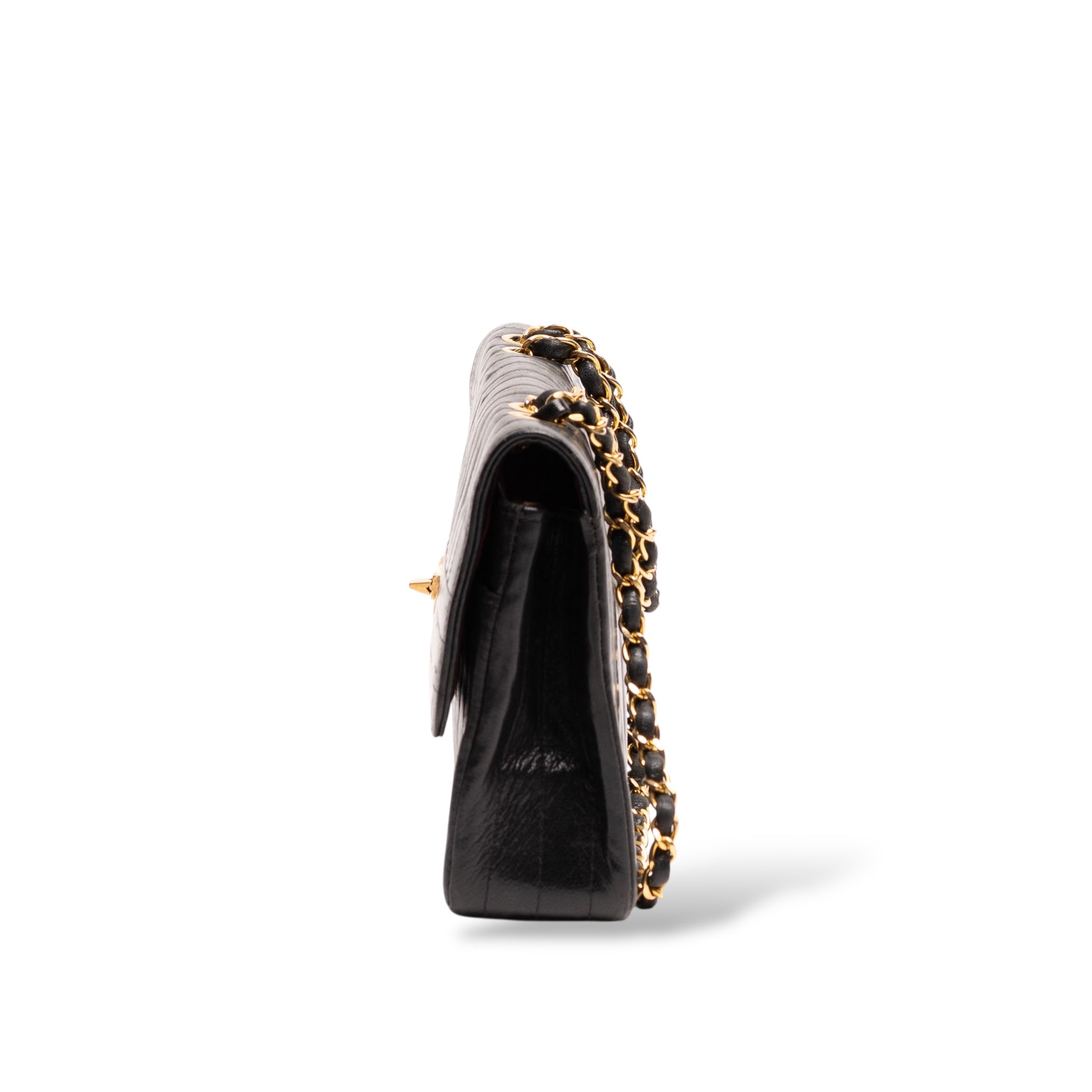 Chanel 2.55 Vintage, vertikale, gesteppte Lammleder-Flap-Tasche