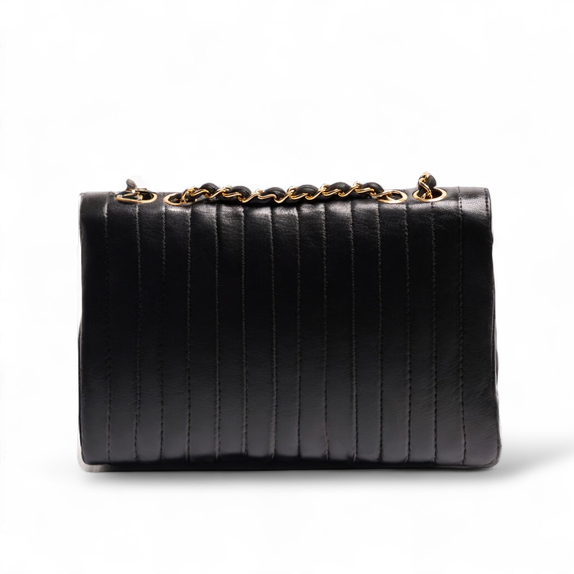 Chanel 2.55 Vintage, vertikale, gesteppte Lammleder-Flap-Tasche