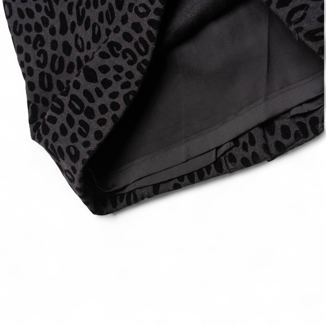 Authentic, Pre-owned Versace Cheetah Print Skirt, Black, EU 40