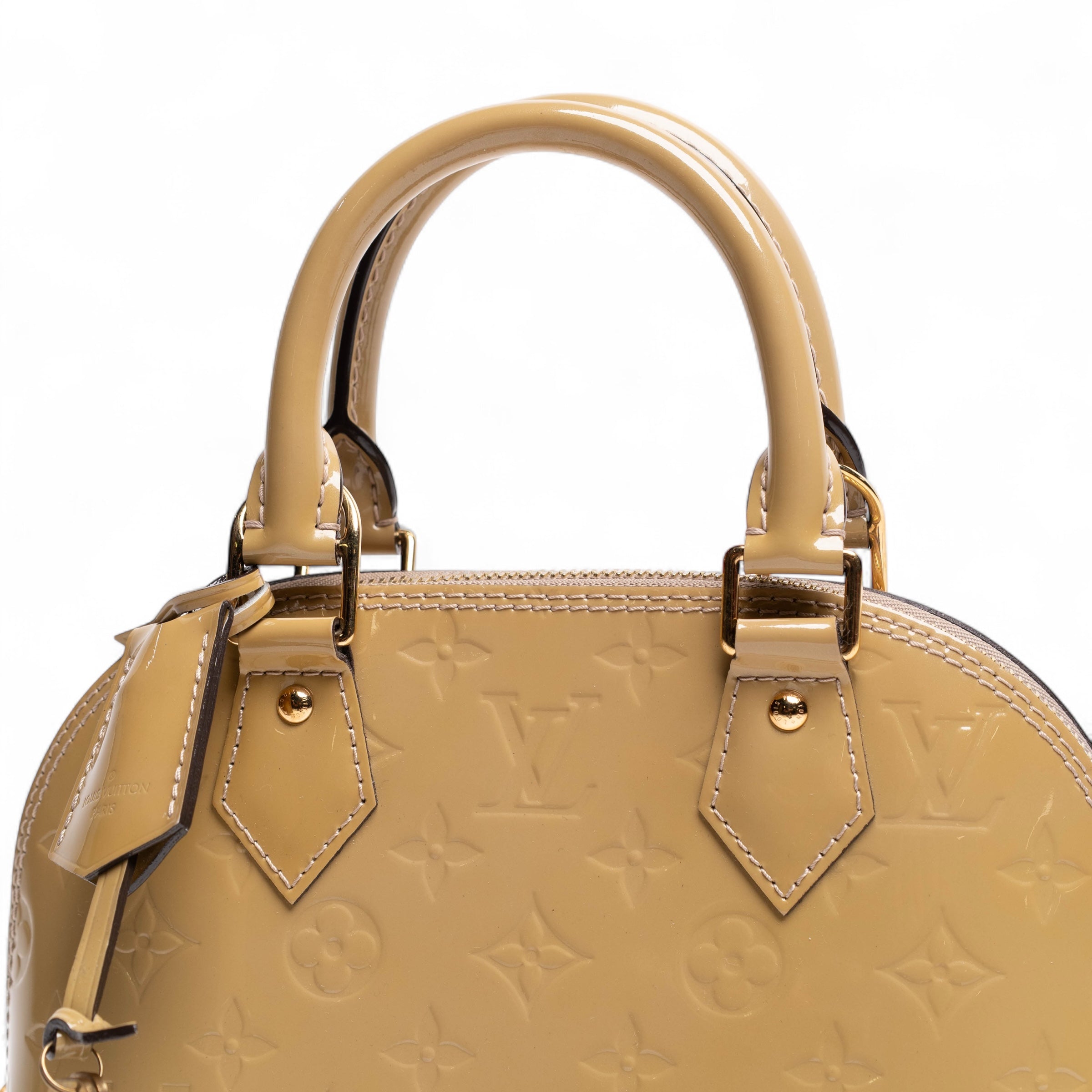 Authentic, Pre-owned Louis Vuitton Vernis Alma BB Bag, Green