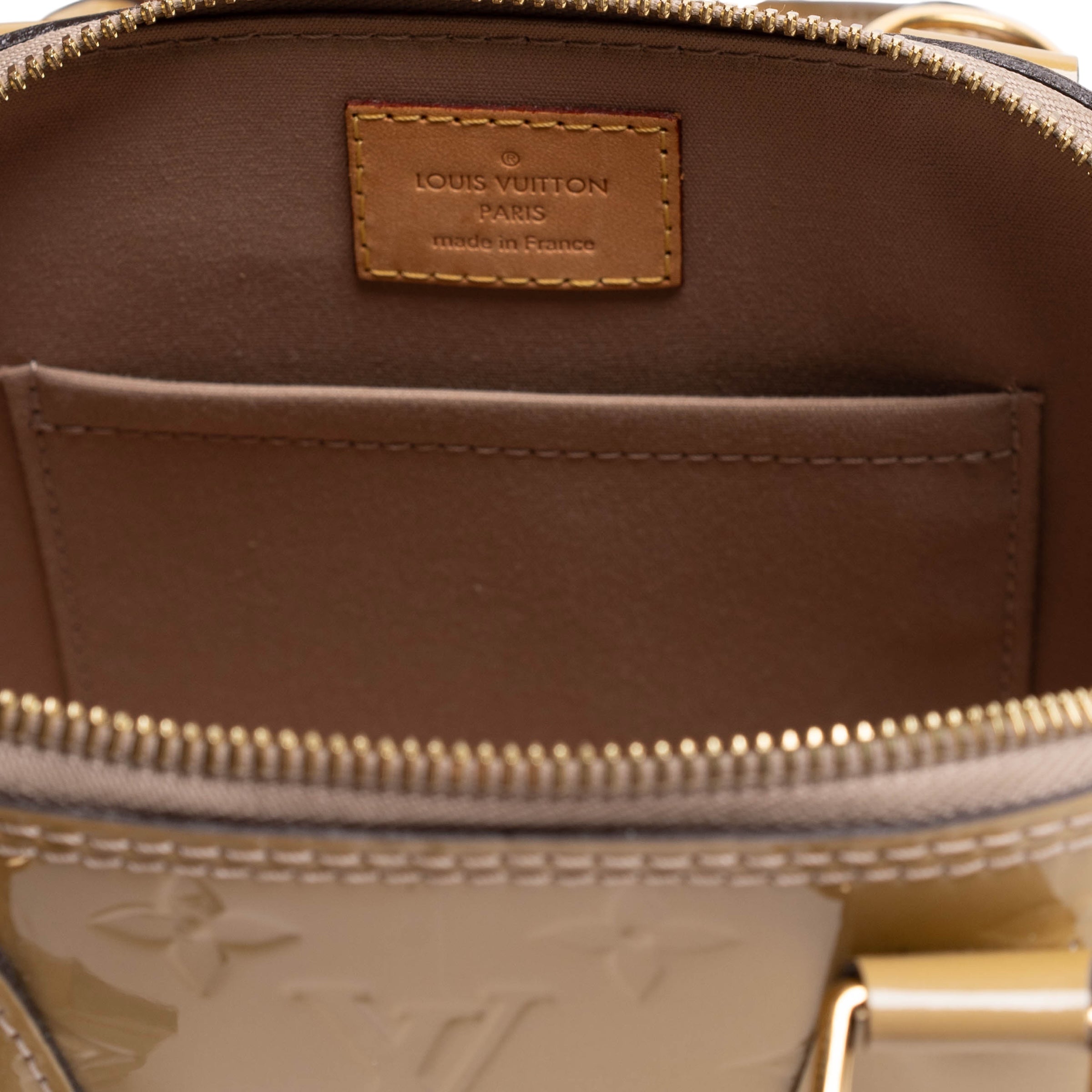 Authentic, Pre-owned Louis Vuitton Vernis Alma BB Bag, Green
