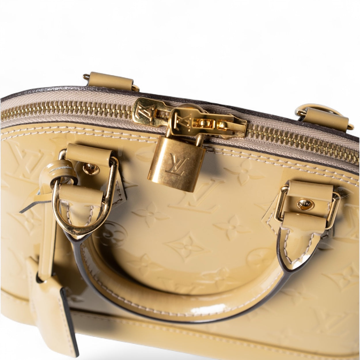 Authentic, Pre-owned Louis Vuitton Vernis Alma BB Bag, Green