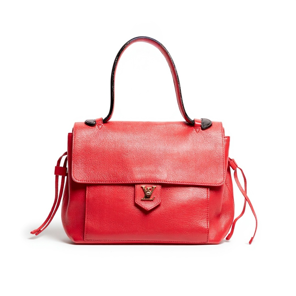 Authentic, Pre-owned Louis Vuitton Lockme Taurillon Bag, Red