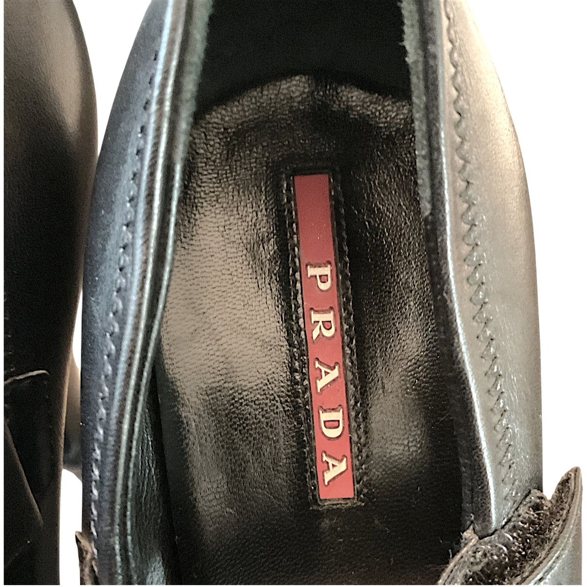 Prada Leather Peep-toe Mary Jane Pumps, EU 40