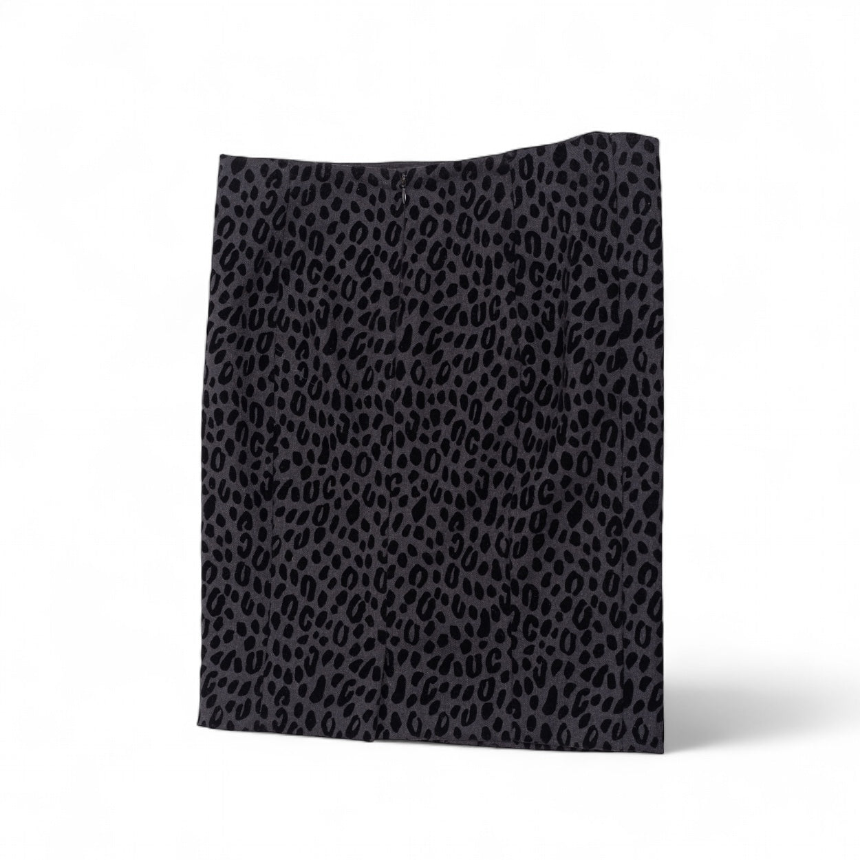 Authentic, Pre-owned Versace Cheetah Print Skirt, Black, EU 40