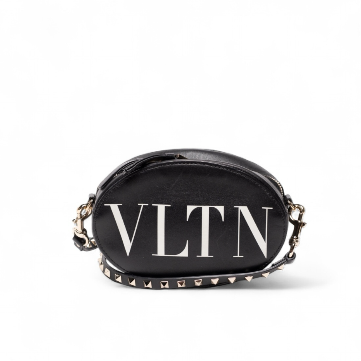 Authentic, Pre-owned Valentino VLTN Leather Crossbody Bag