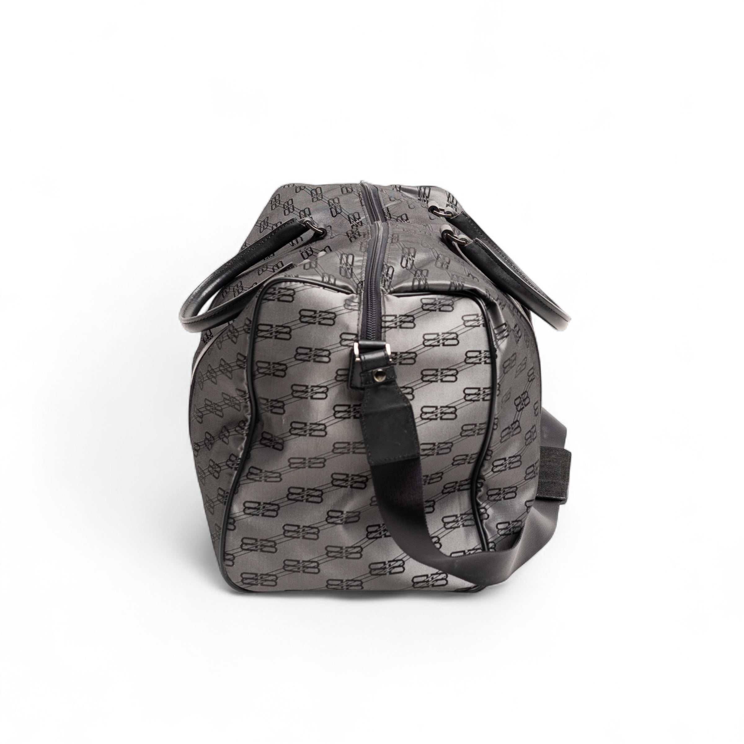 Balenciaga Reisetasche mit Monogramm-Print, Silbergrau