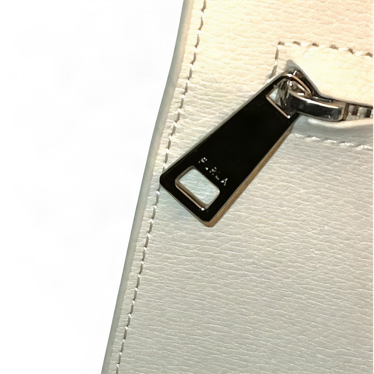 Furla Leather Tri-color Giove Tote With Suede Panel, Gray