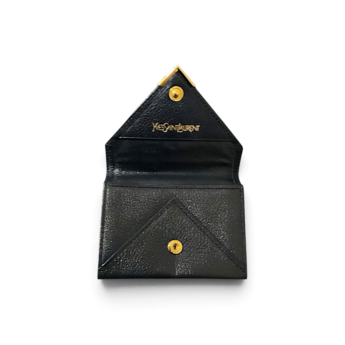 Yves Saint Laurent Vintage (YSL) Card Case, Navy