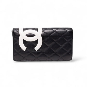 Chanel Cambon Yen Geldbörse, Schwarz