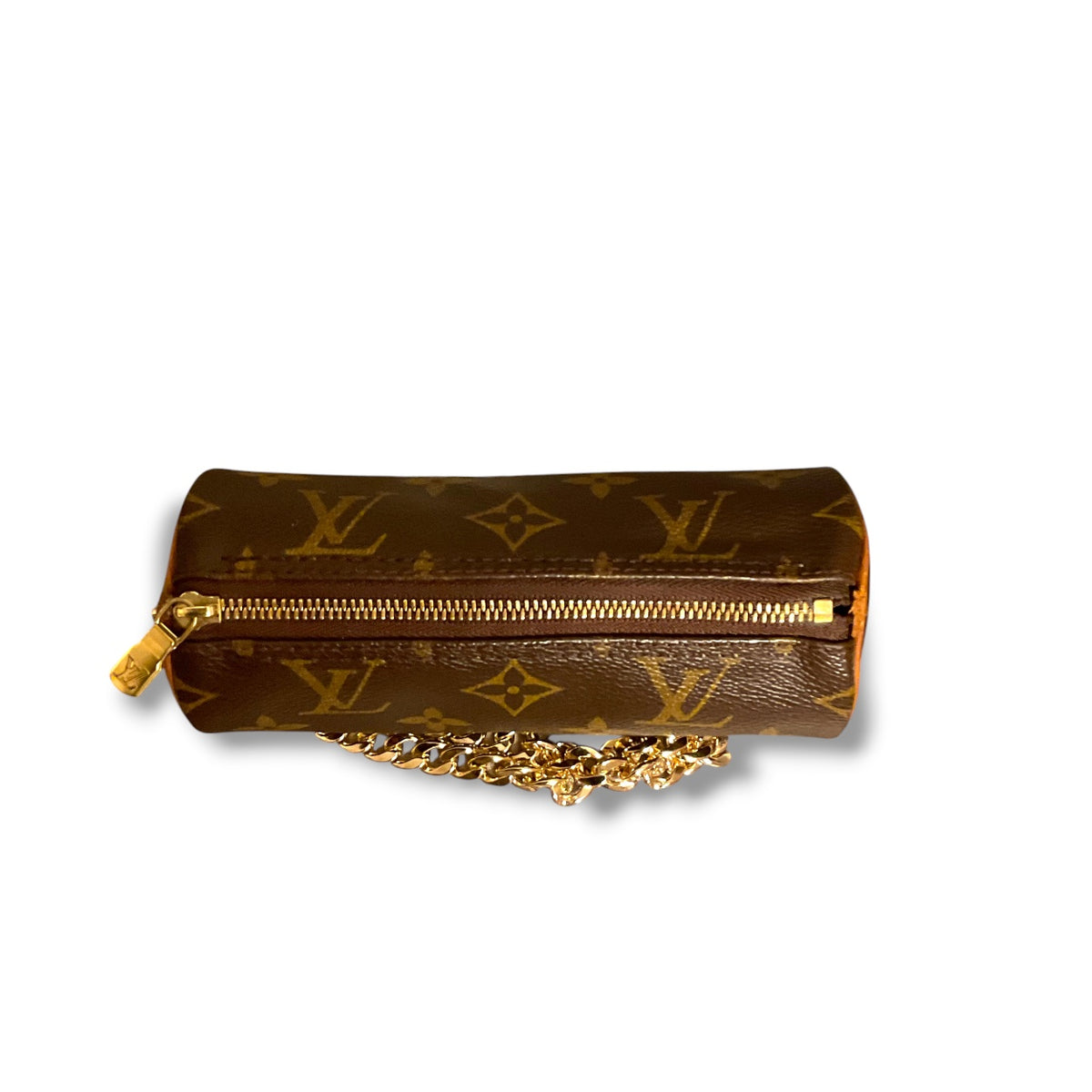 Vintage Louis Vuitton Monogram Mini Papillon Gold-Tone Chain Wristlet