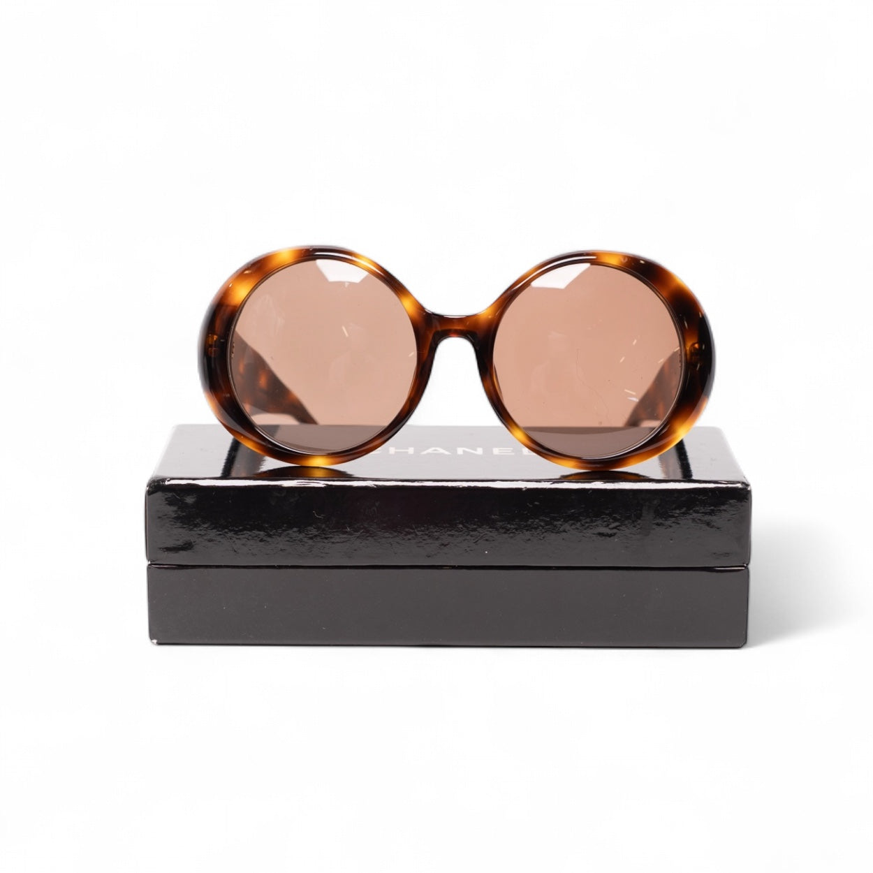 Chanel Vintagel Gold Schildpatt Sonnenbrille #0014 80