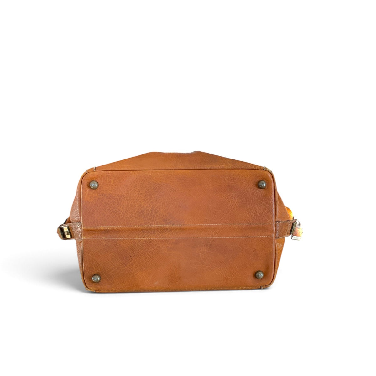 Goldpfeil Vintage Oxford Sportline Leather Boston Bag, Cognac