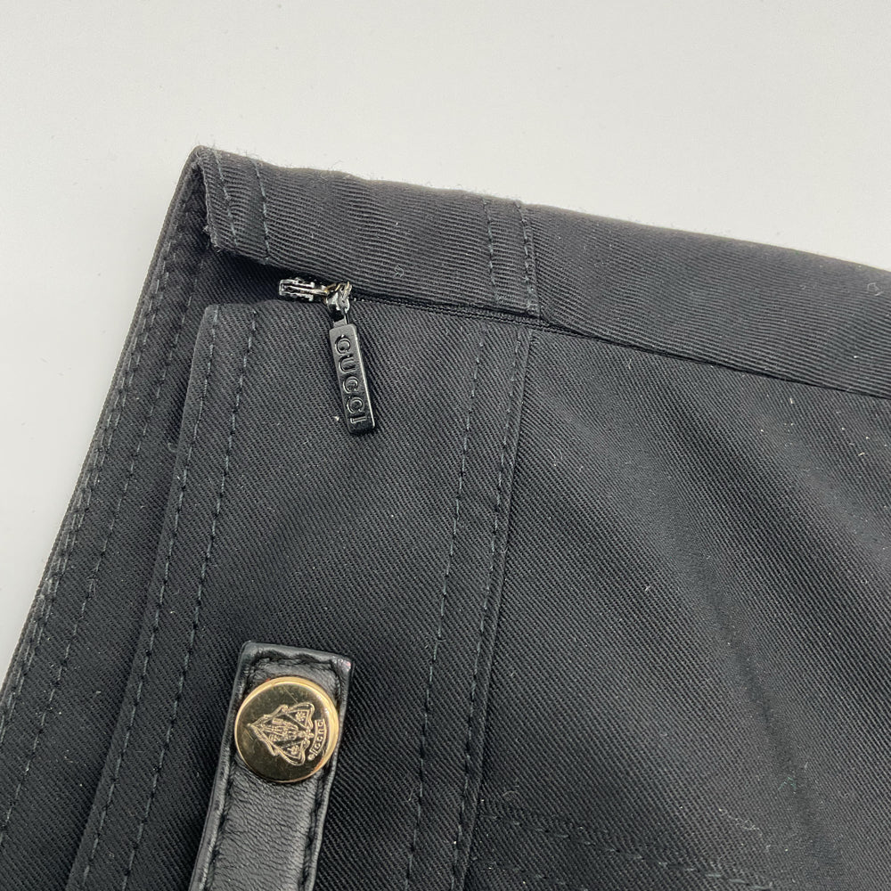 Gucci Pleated Mini Skirt, Black Size  42