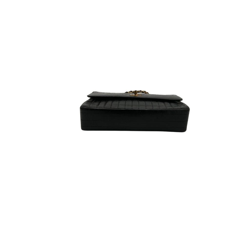 Chanel 2.55 Vintage, vertikale, gesteppte Lammleder-Flap-Tasche