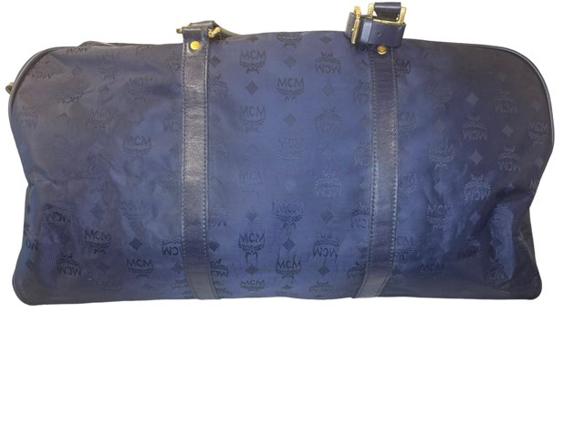 MCM Visetos Duffle Bag/ Weekender /Travel Bag, Navy Blue