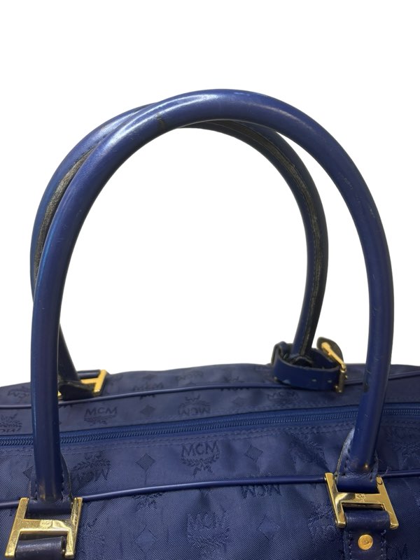 MCM Visetos Duffle Bag/ Weekender /Travel Bag, Navy Blue