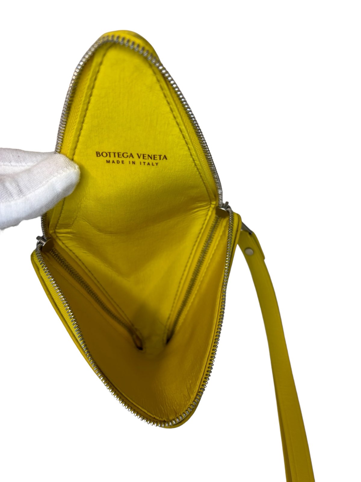 Bottega Veneta Pyramid Leather Case, Yellow