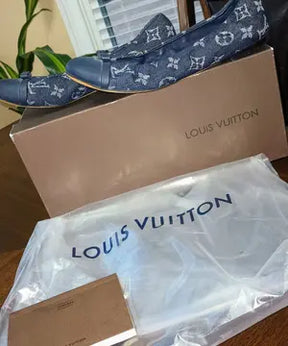 Louis Vuitton Denim Elsa Ballerina Flats EU size 37.5/ US size 7, Blue