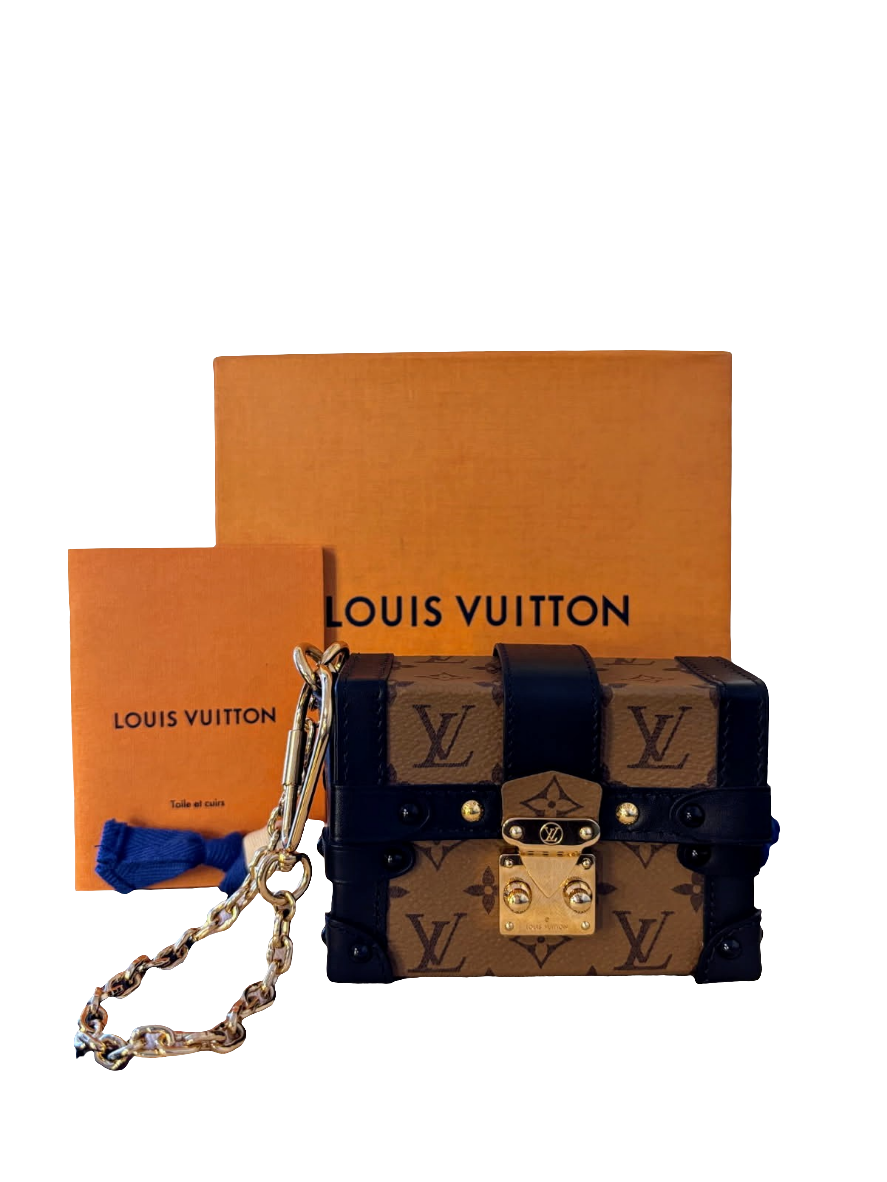 Louis Vuitton Monogram Reverse Mini Trunk/ Wristlet 