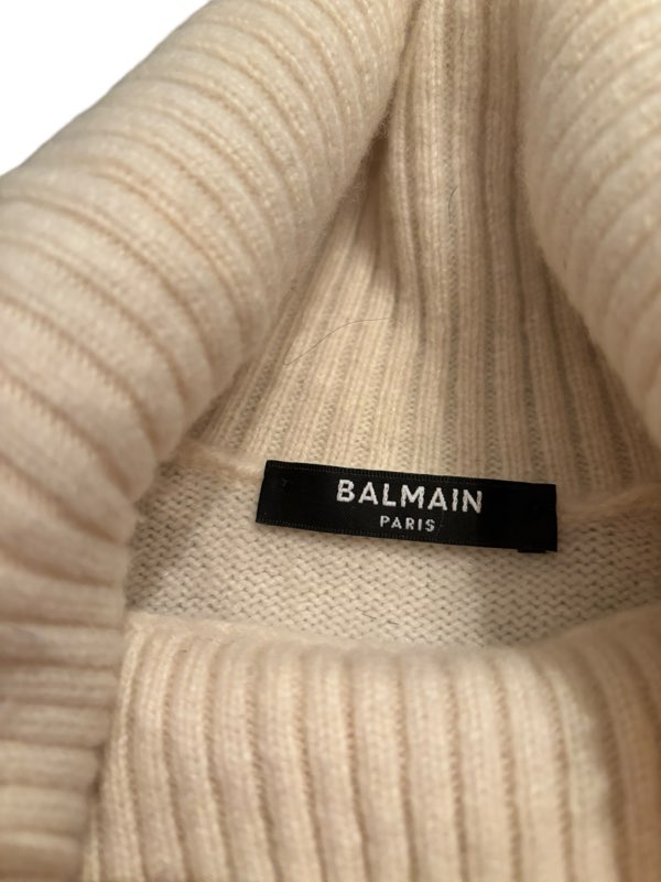 Men's Balmain Paris Oversized Ivory Cashmere Sweater, EU L