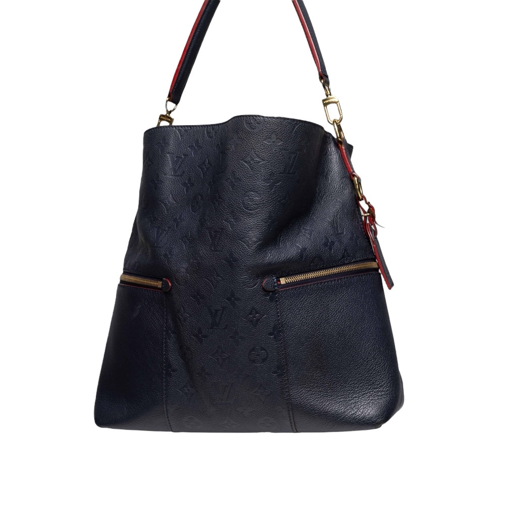 Louis Vuitton Melie Monogram Empreinte Tasche, Marineblau