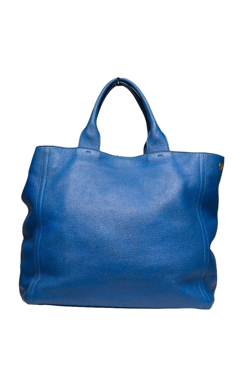 Prada Vitello Daino Cobalt Tote Bag
