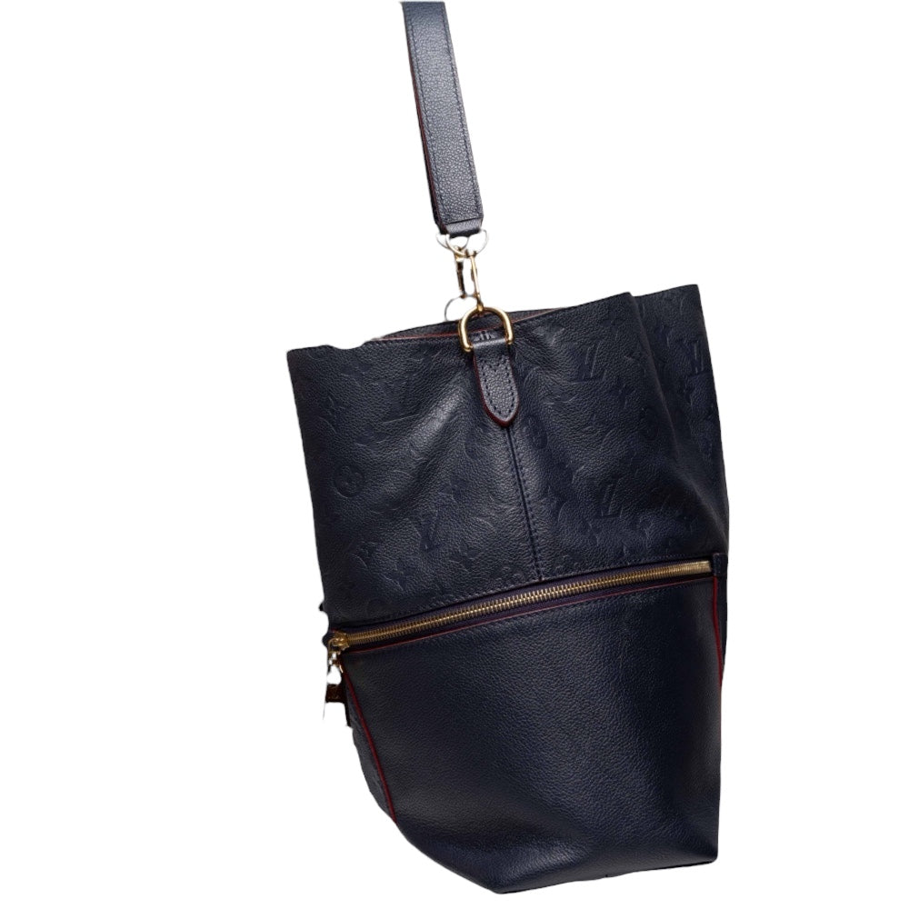 Louis Vuitton Melie Monogram Empreinte Tasche, Marineblau