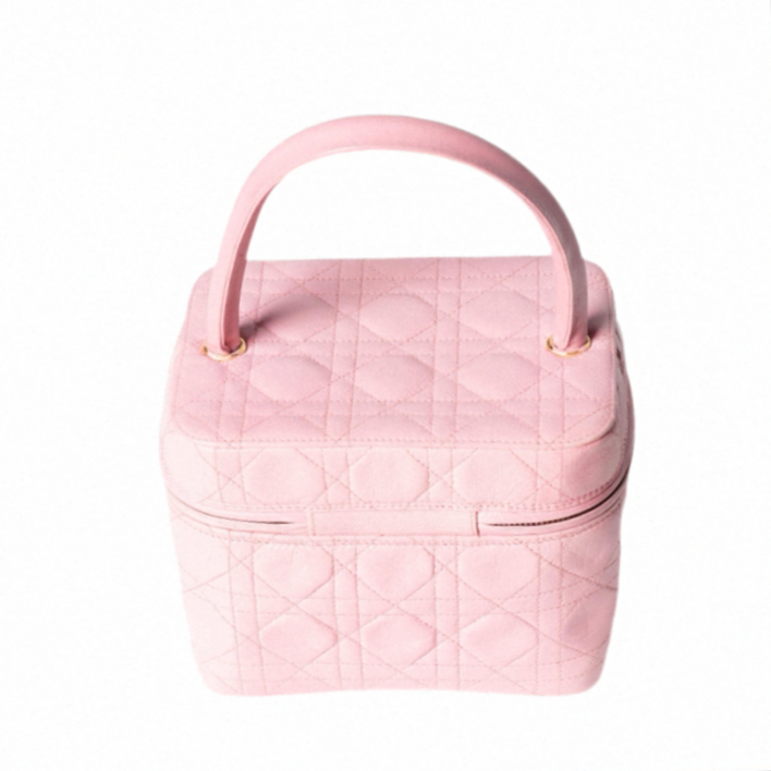 Bolso de mano vintage Christian Dior Lady Dior Cannage, rosa